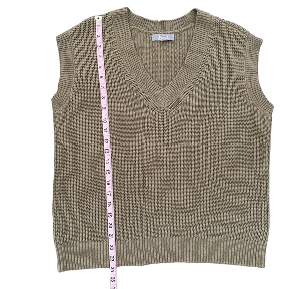 Marled NEW Burnt Olive Sleeveless Sweater Vest Large - Picture 6 of 8